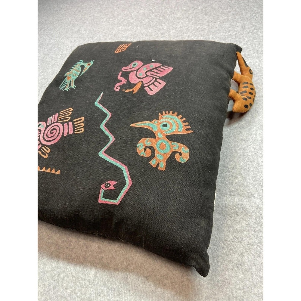 Vintage Salsa Folk Art Animal‎ Pillow 15" Handmade Boho Ethnic Decorative Unique - Picture 2 of 7